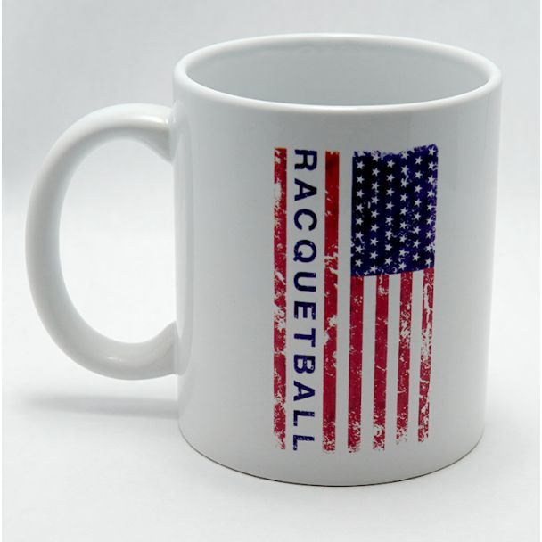 Racquetball American Flag 12oz Mug