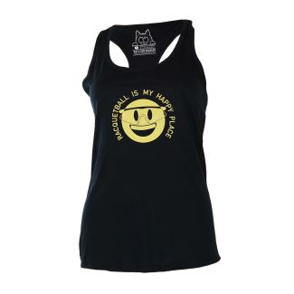 Women's Ideal Racerback Tank, Racquetball Is My Happy Place