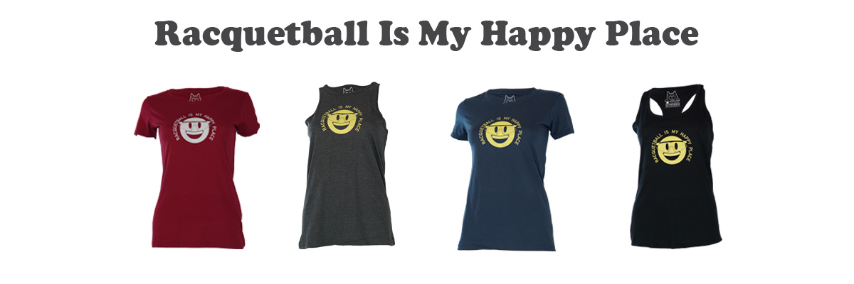 Discover Joy with Our New Women's T-Shirt: "Racquetball is My Happy Place"